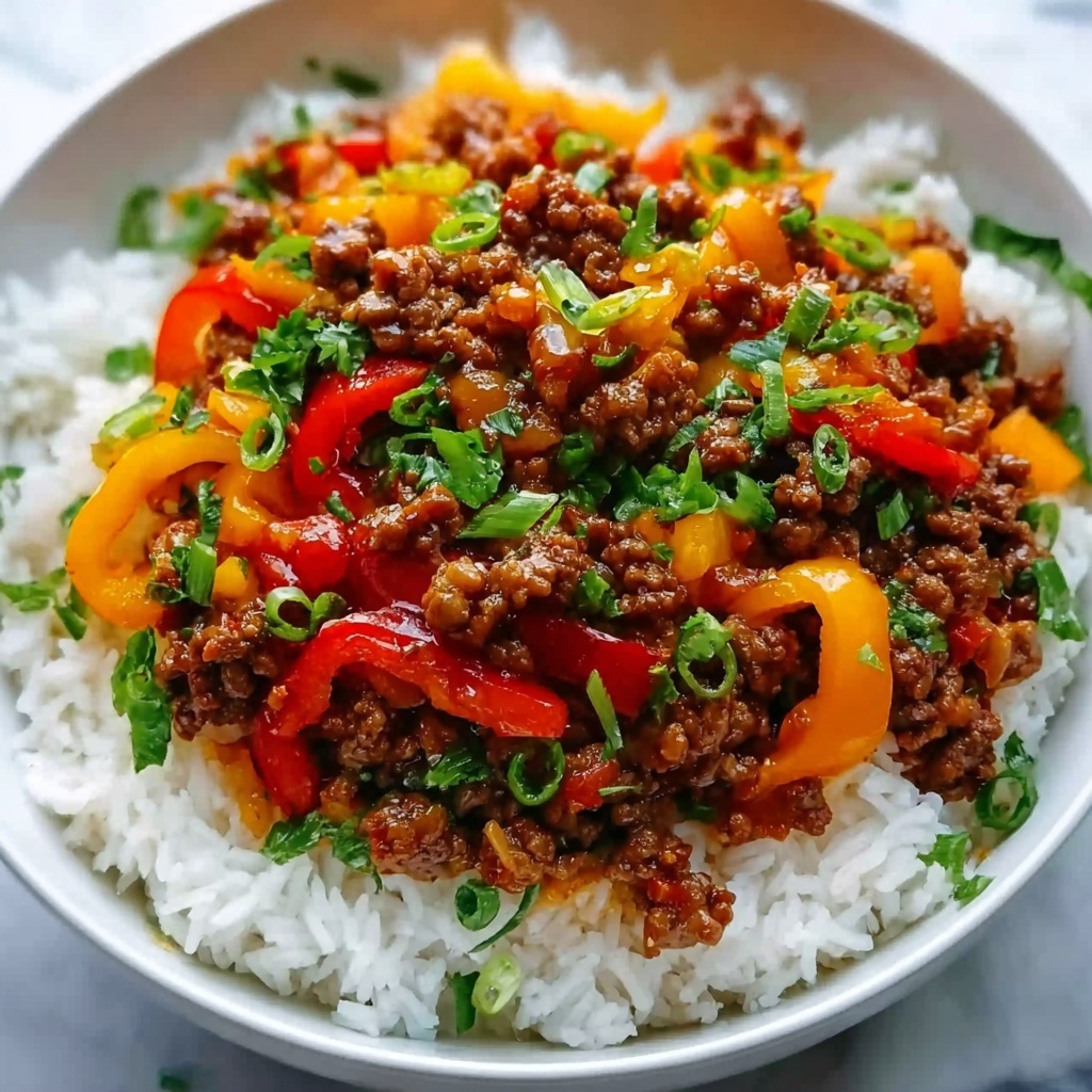 Beef and Pepper Rice Bowl Recipe - Recipe Image