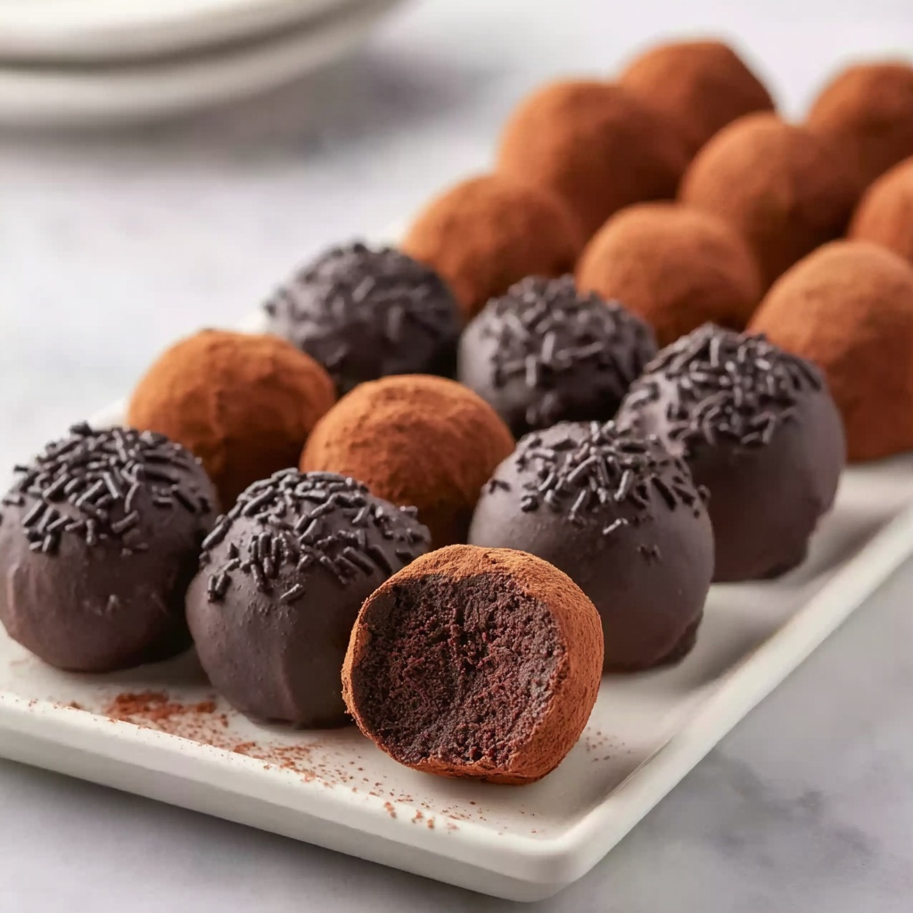 Easy Brownie Truffles Recipe - Recipe Image