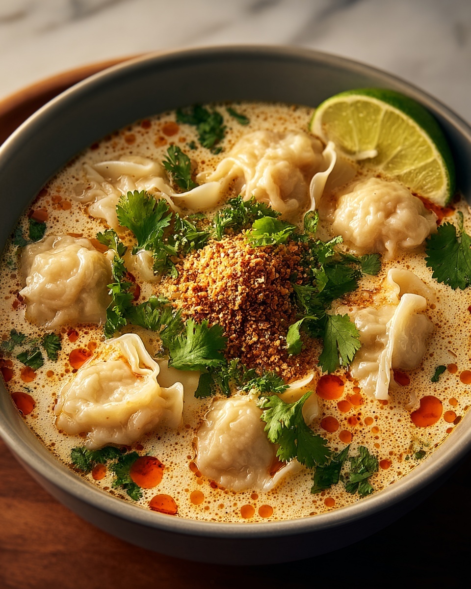 Thai Coconut Curry Dumpling Soup Recipe - Recipe Image