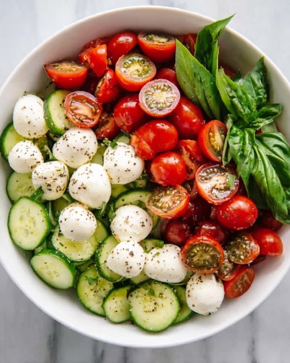Cucumber Caprese Salad Recipe - Recipe Image