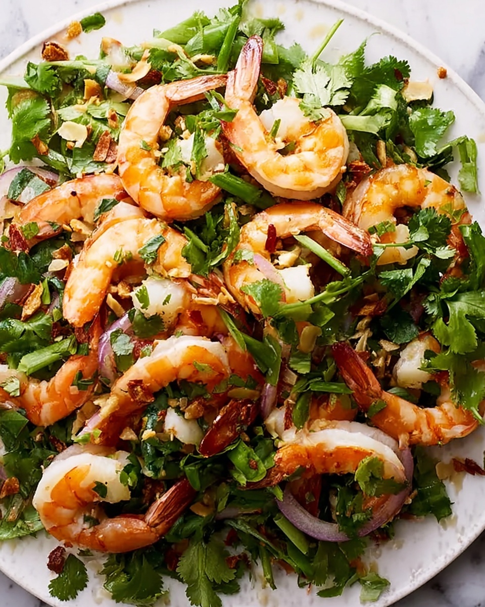 Cilantro Salad with Shallots and Shrimp: An Amazing Ultimate Recipe - Recipe Image