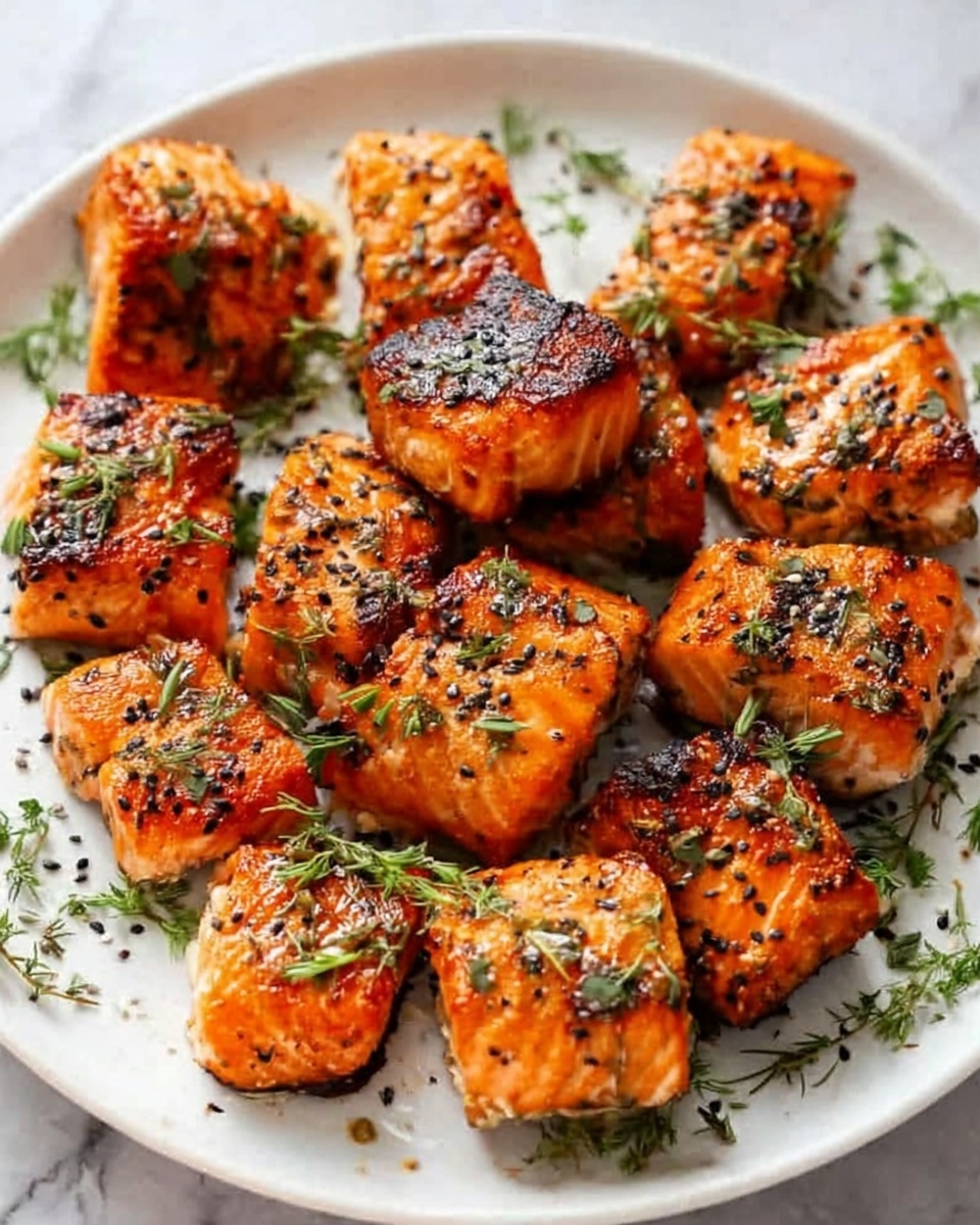 Pan-Seared Salmon Bites with Garlic, Lemon, and Spiced Crispy Skin Recipe - Recipe Image