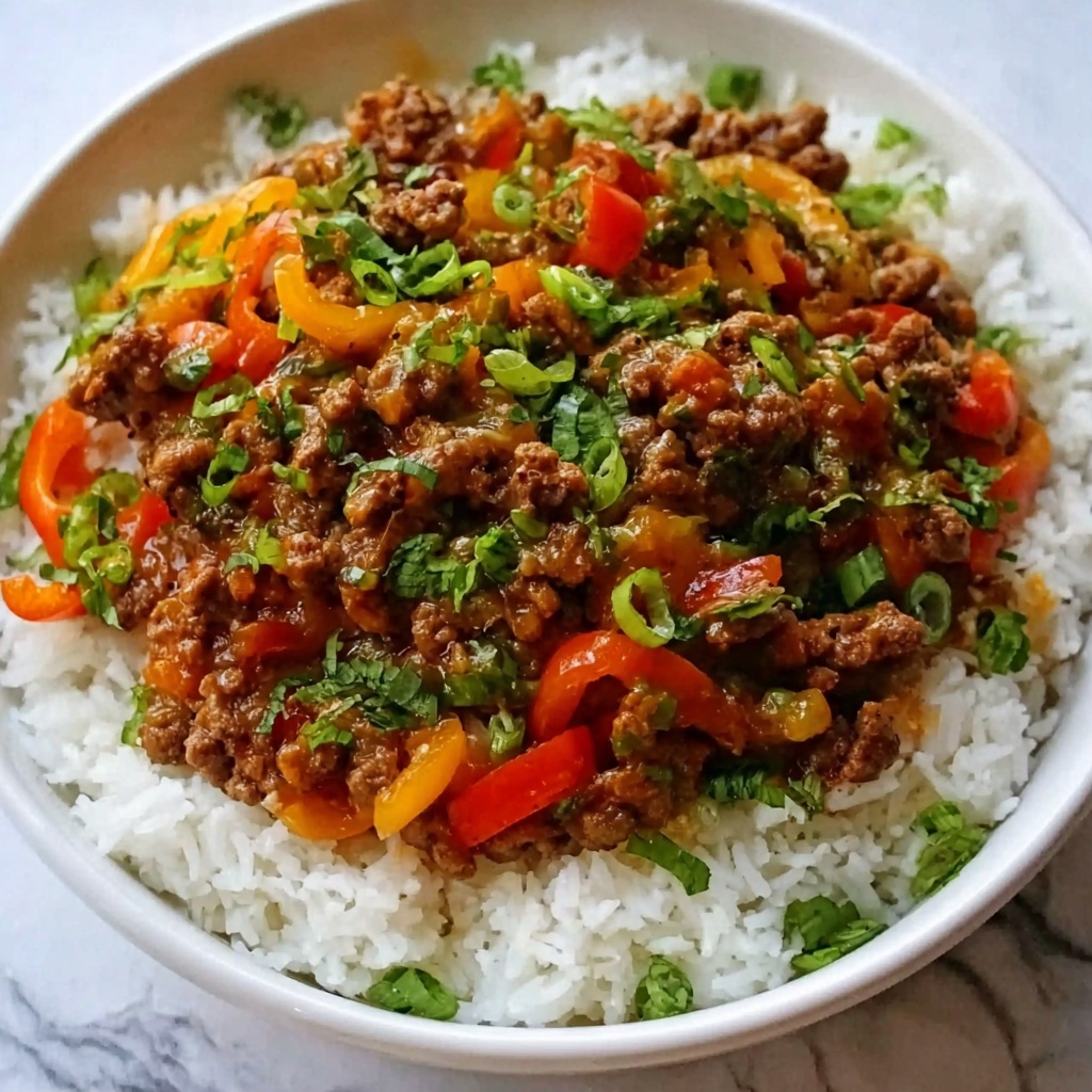 Beef and Pepper Rice Bowl Recipe - Recipe Image