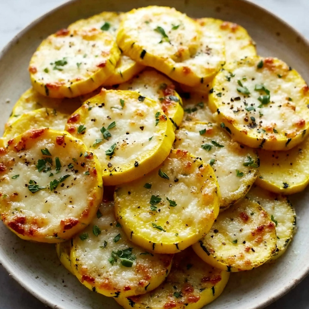 Crispy Baked Cheesy Squash Rounds Recipe - Recipe Image