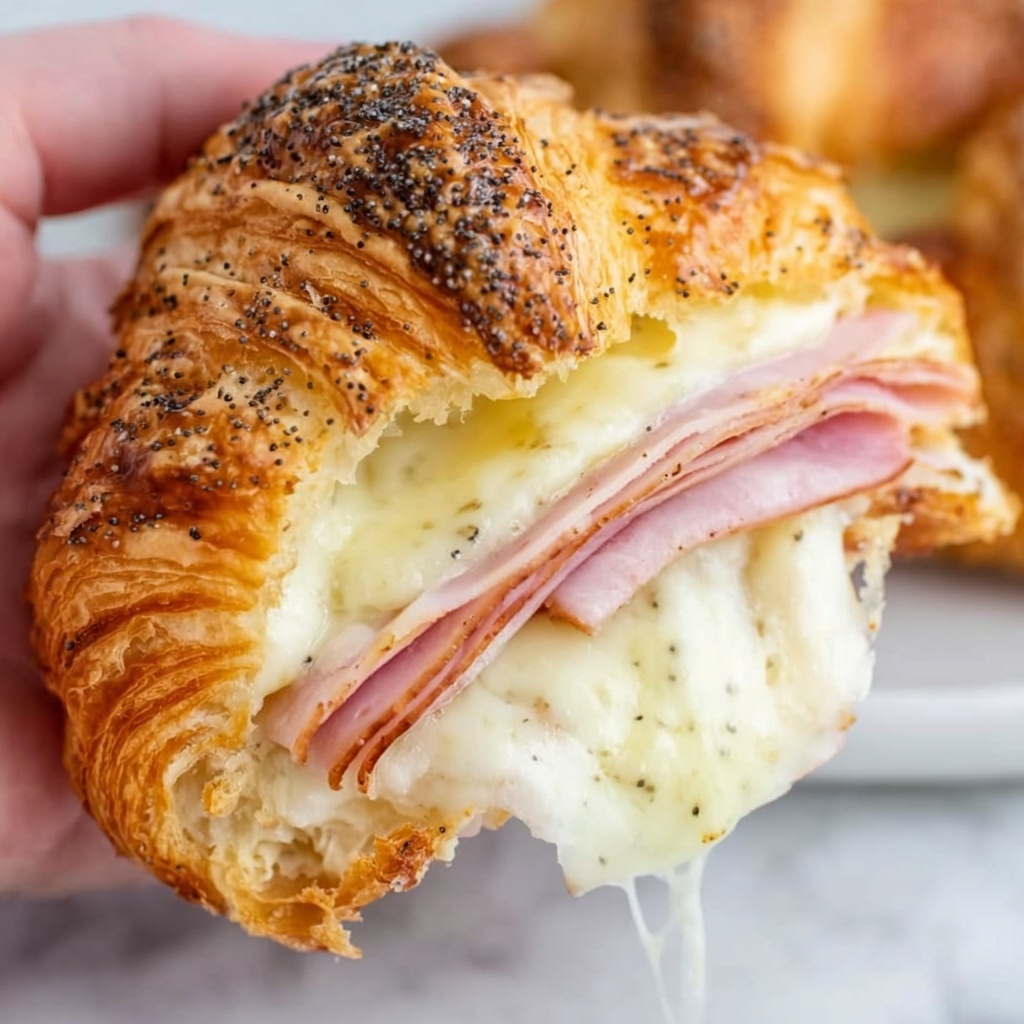 Savory Ham and Cheese Croissant Delight Recipe - Recipe Image
