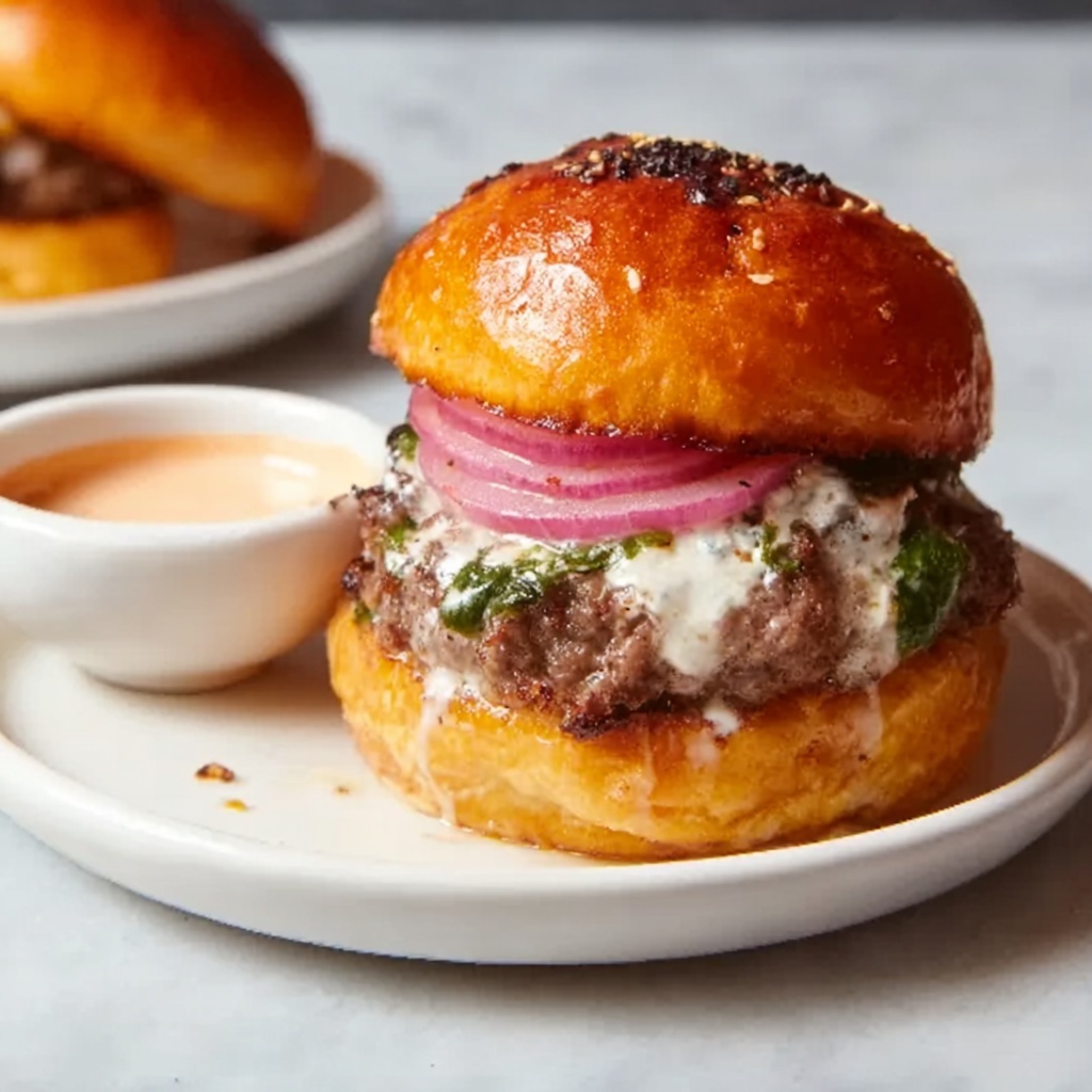 Lamb Feta Burgers Recipe - Recipe Image