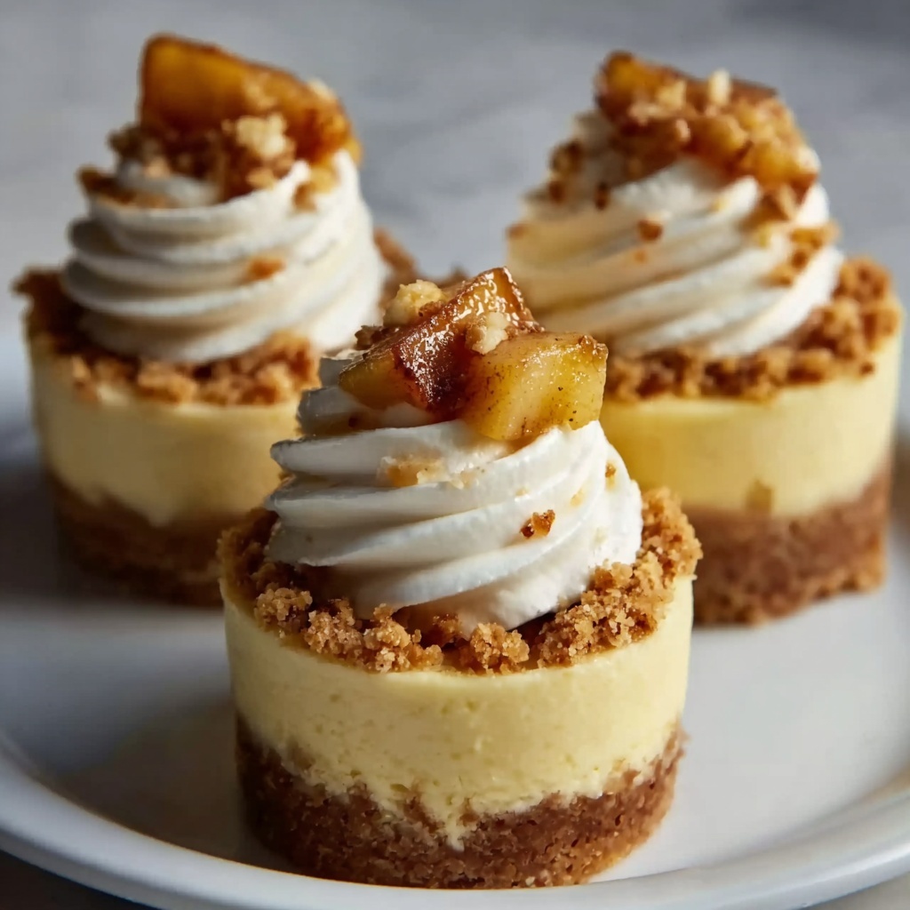Apple Crisp Mini Cheesecakes Recipe - Recipe Image