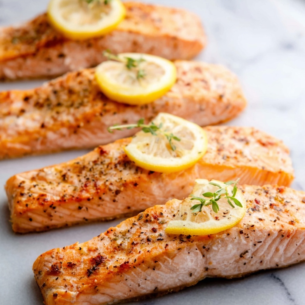 Healthy Baked Salmon with Lemon and Garlic Recipe - Recipe Image