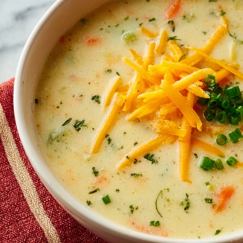 Creamy Potato Carrot Soup with Cheddar and Parsley Recipe - Recipe Image