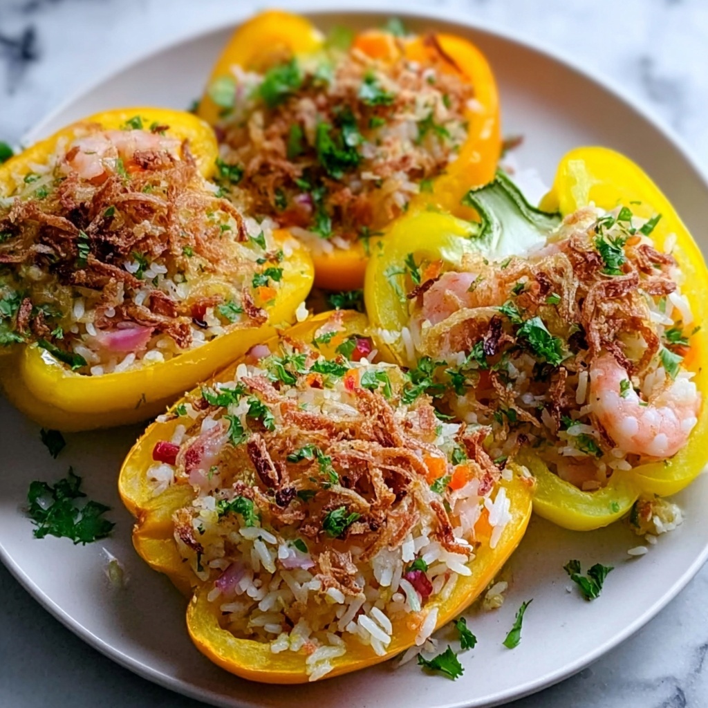 Crab and Shrimp Stuffed Bell Peppers Recipe - Recipe Image