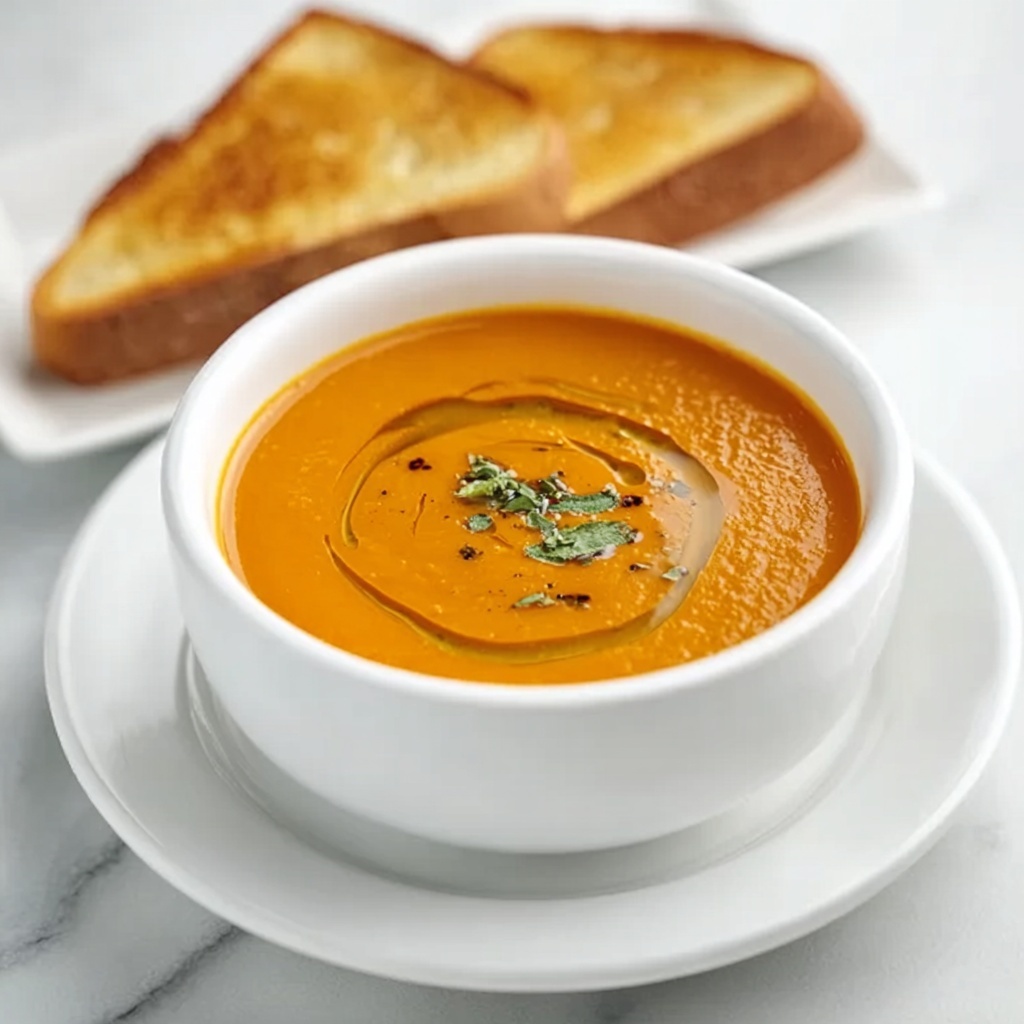 Creamy Tomato Bisque Soup Recipe - Recipe Image