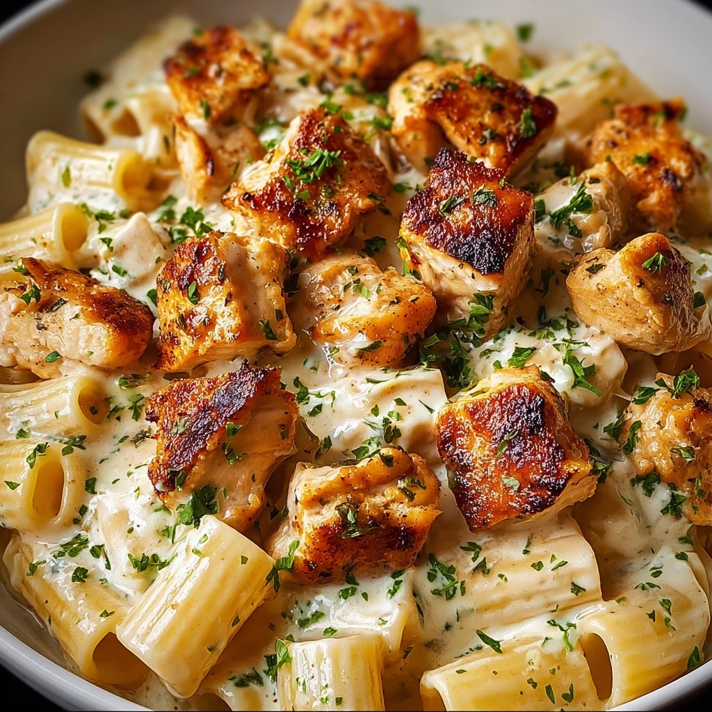 Creamy Parmesan Chicken Rigatoni Recipe - Recipe Image