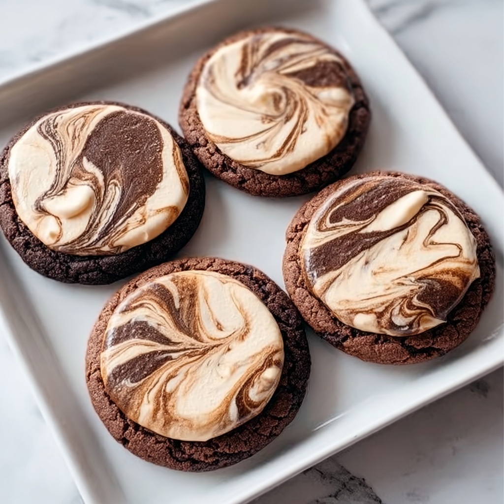 Chocolate Marshmallow Swirl Cookies Recipe - Recipe Image