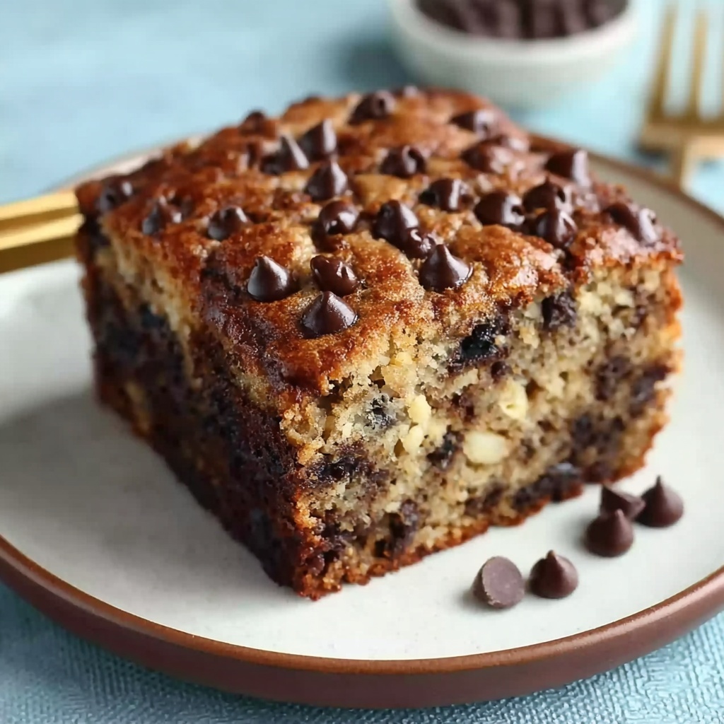 Banana Chocolate Chip Vegan Snack Cake Recipe - Recipe Image