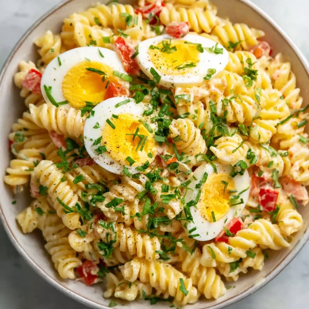Deviled Egg Pasta Salad Recipe - Recipe Image