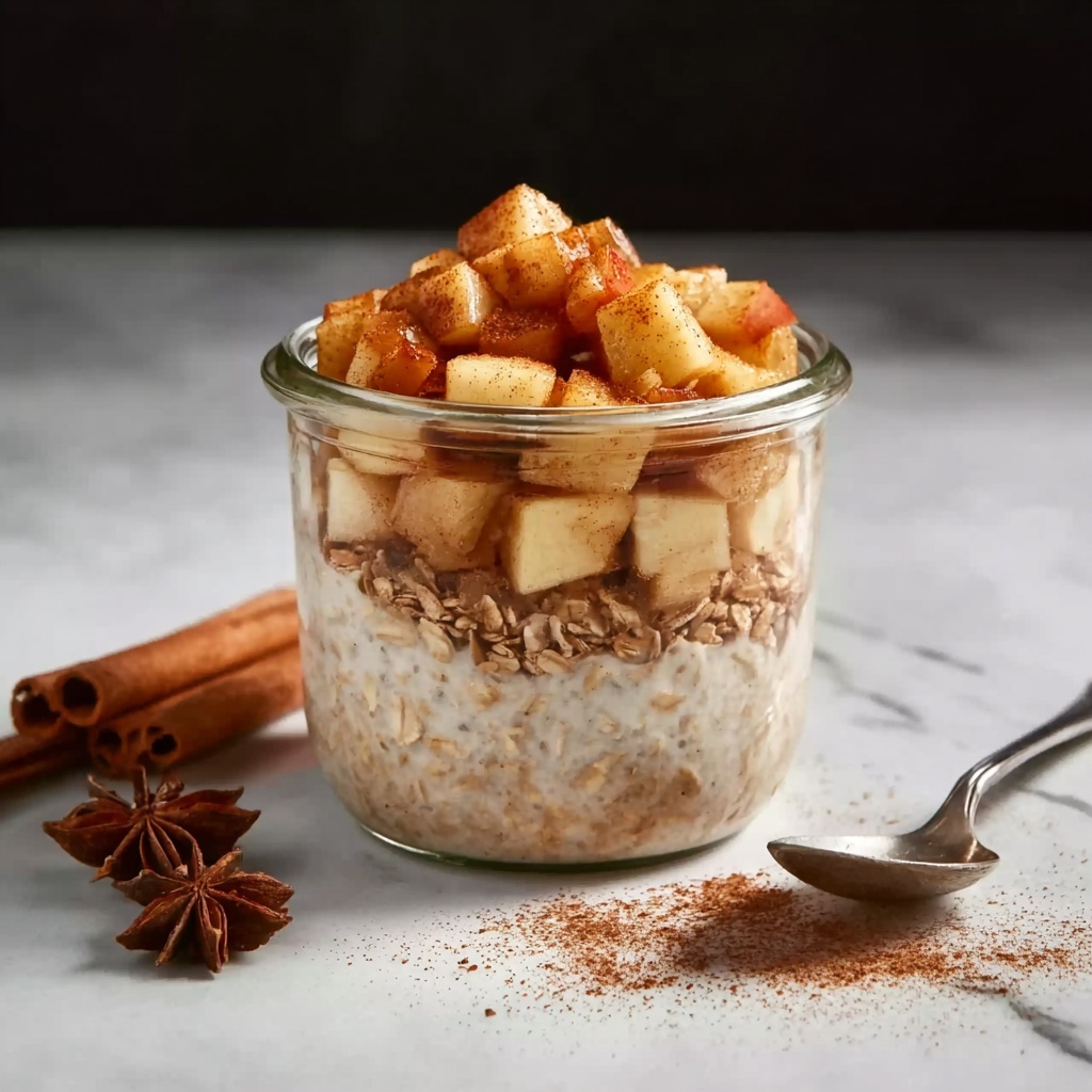Apple Cinnamon Overnight Oats Recipe - Recipe Image