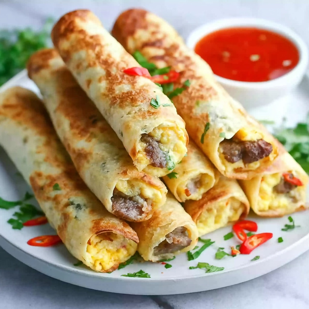 Breakfast Sausage and Egg Taquitos Recipe - Recipe Image