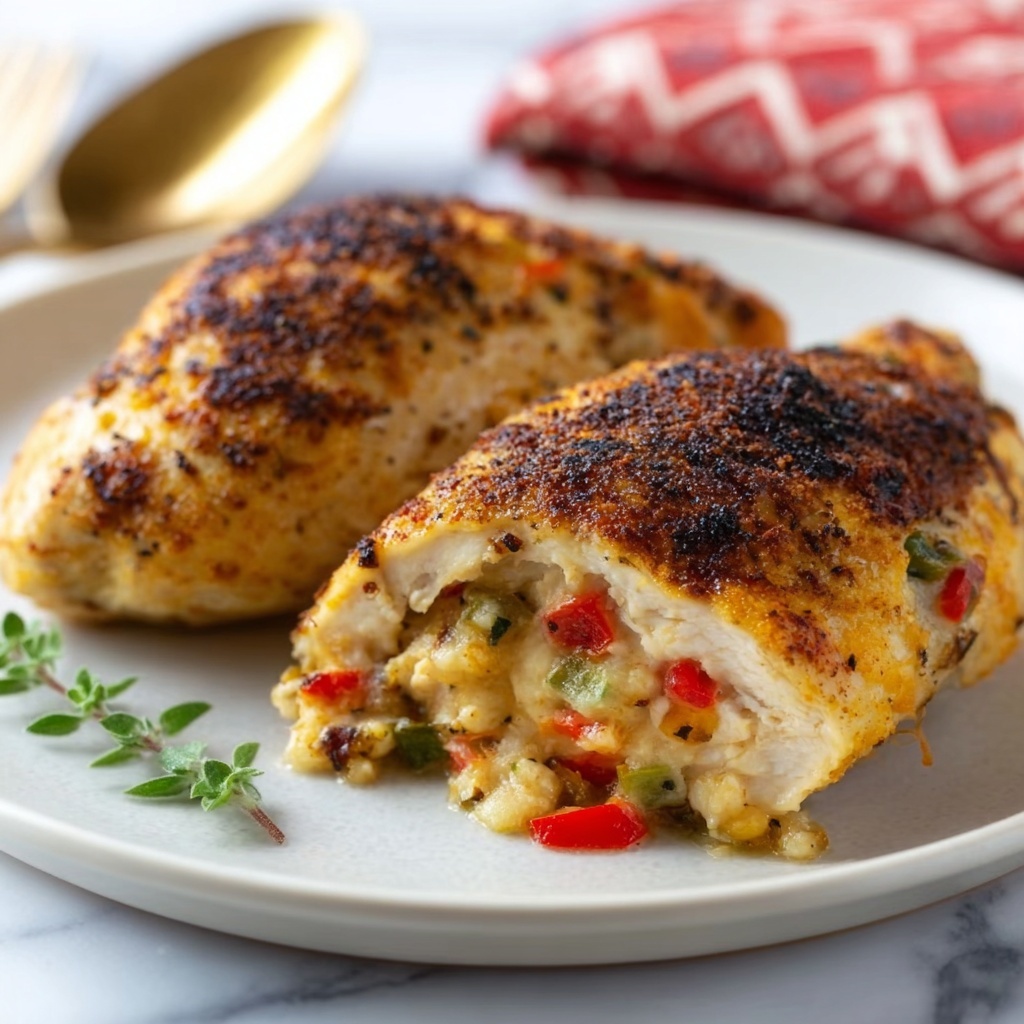 Fajita Stuffed Chicken Breasts Recipe - Recipe Image