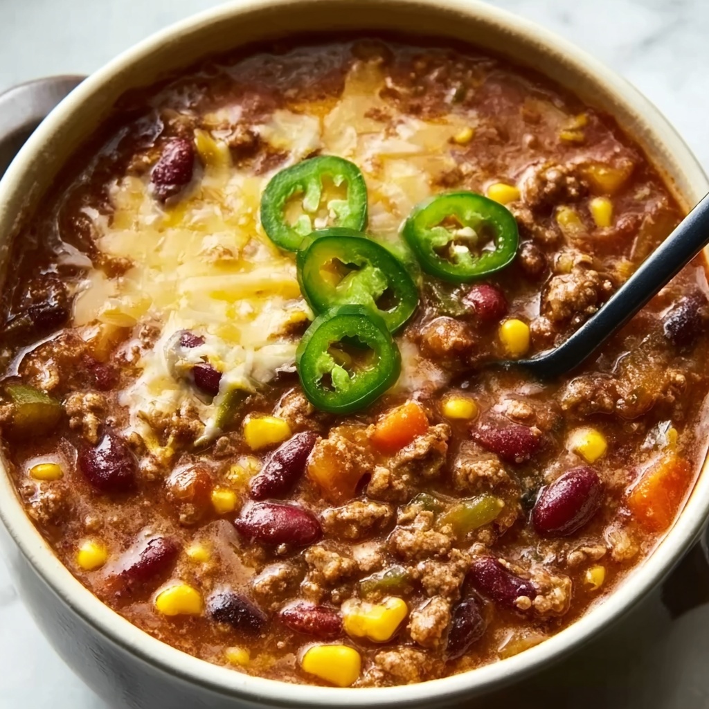 Cheesy Enchilada Chili Recipe - Recipe Image