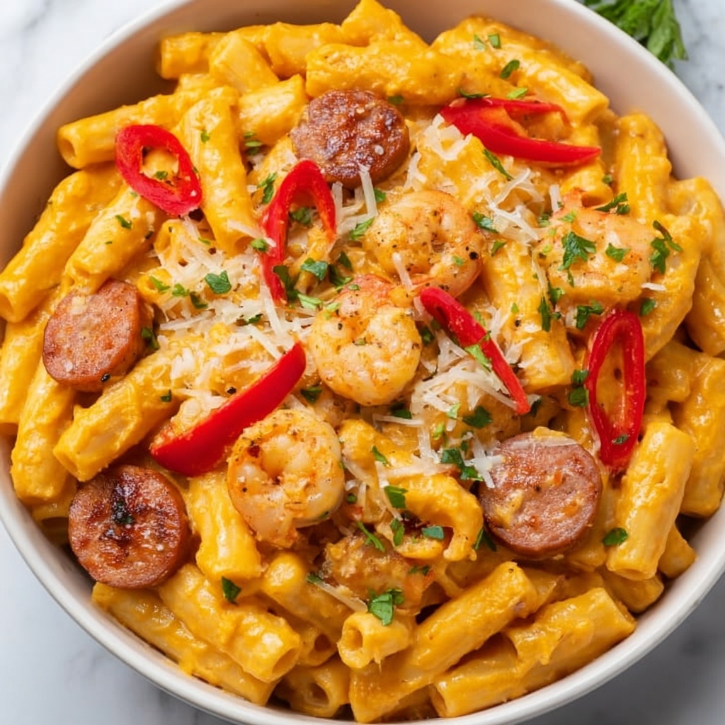 Cajun Shrimp and Sausage Pasta Recipe - Recipe Image