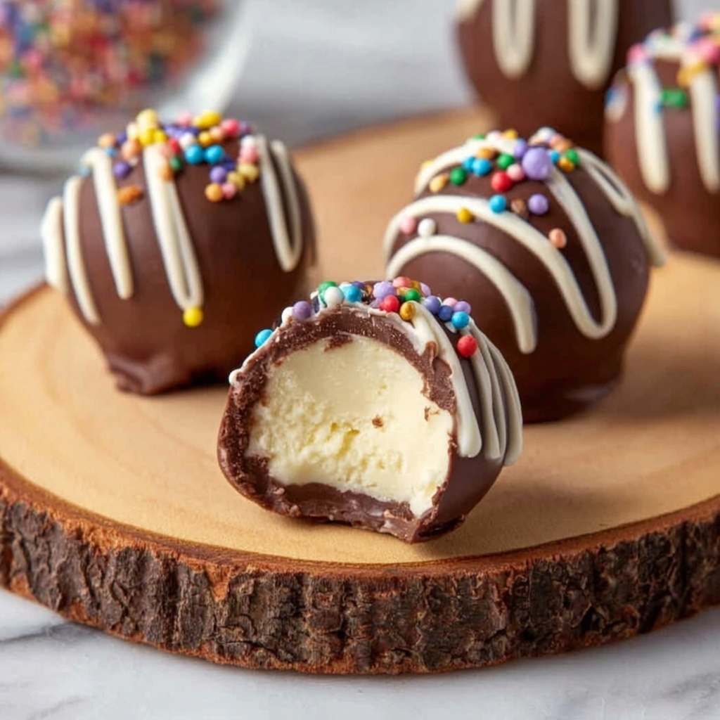 No-Bake Cheesecake Bites with Chocolate Recipe - Recipe Image