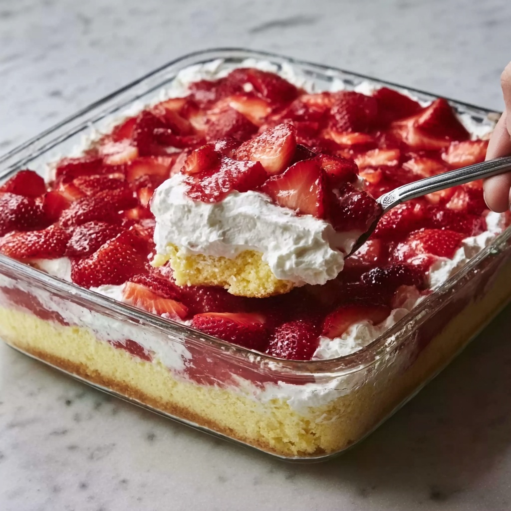 Strawberry Cheesecake Dump Cake Recipe - Recipe Image
