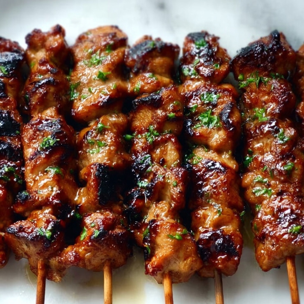 Grilled Thai Chicken Skewers with Peanut Sauce Recipe - Recipe Image