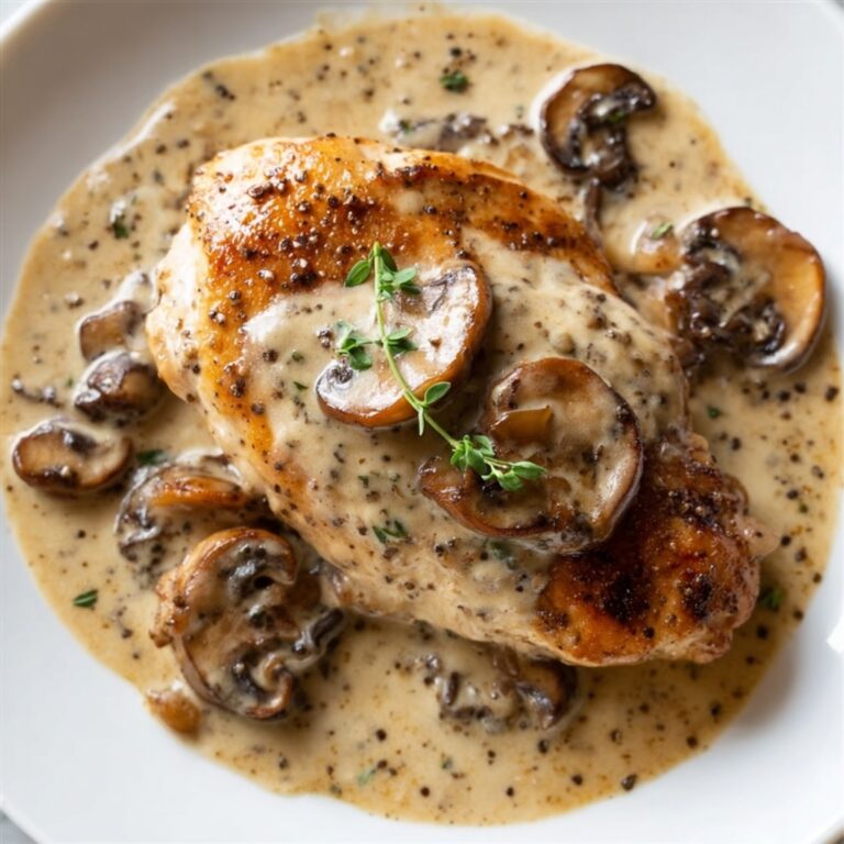 Creamy Chicken Stroganoff with Egg Noodles Recipe