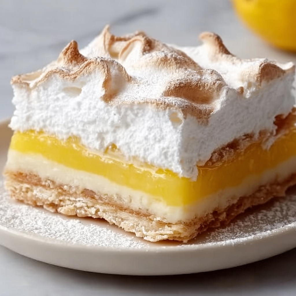 Zesty Lemon Meringue Pie Bars Recipe - Recipe Image
