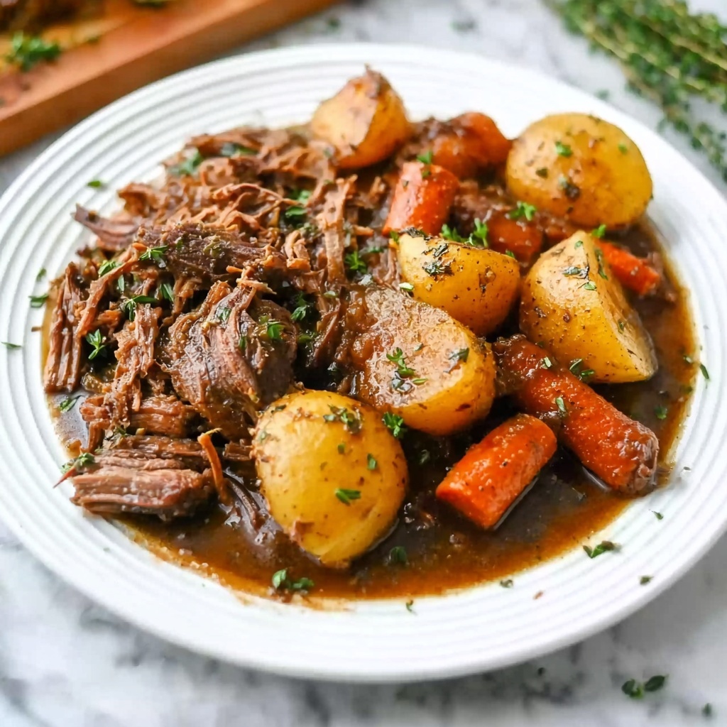 Hearty Slow Cooker Pot Roast with Carrots and Potatoes Recipe - Recipe Image