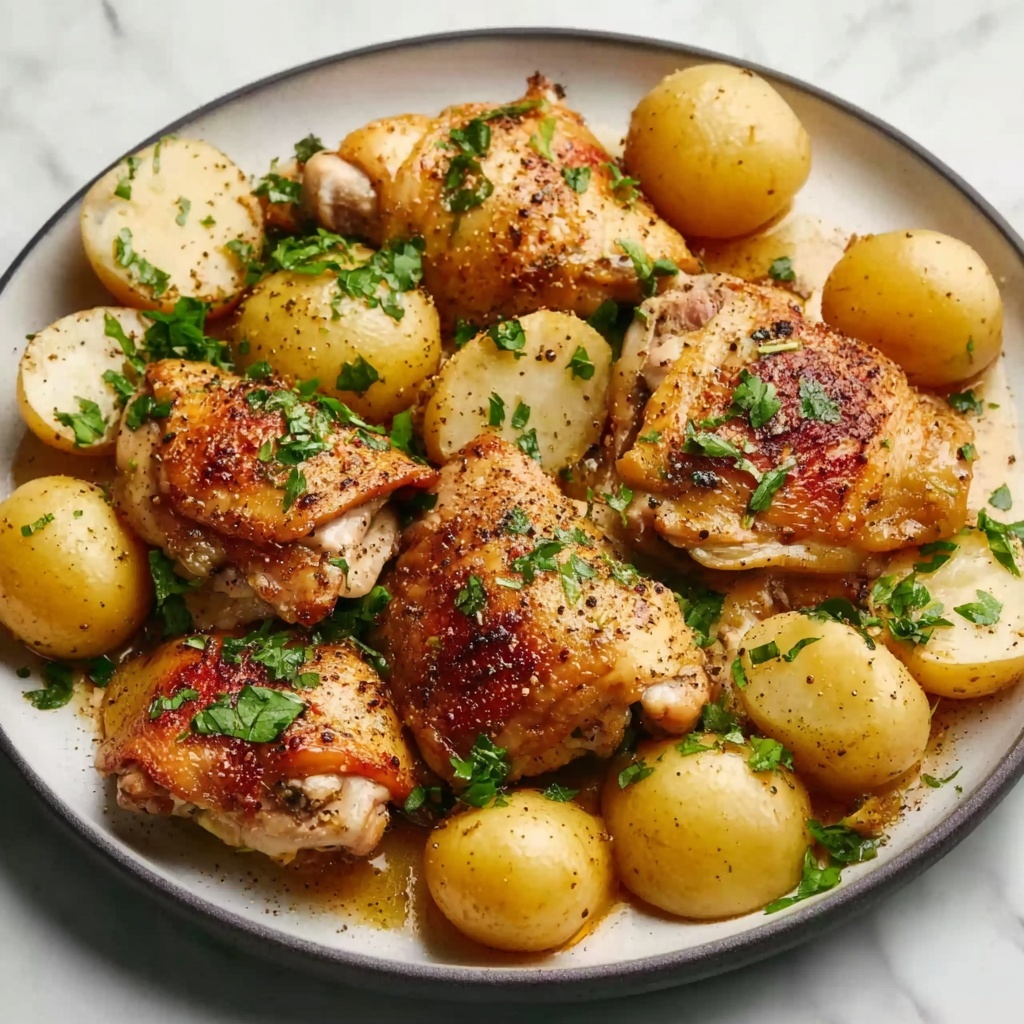 Slow Cooker Parmesan Garlic Chicken and Potatoes Recipe - Recipe Image