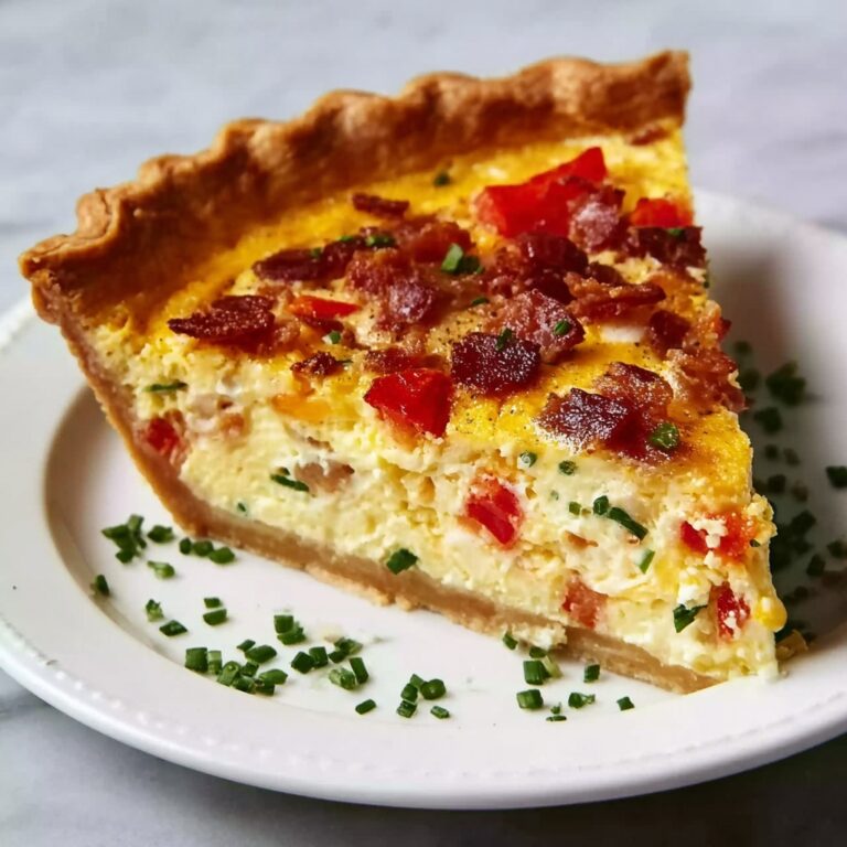 Hash Brown Crust Bacon and Cheddar Quiche Recipe