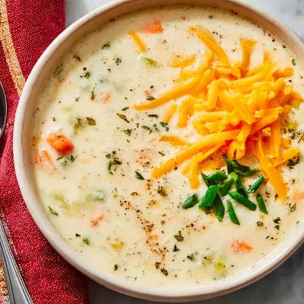 Creamy Potato Carrot Soup with Cheddar and Parsley Recipe - Recipe Image