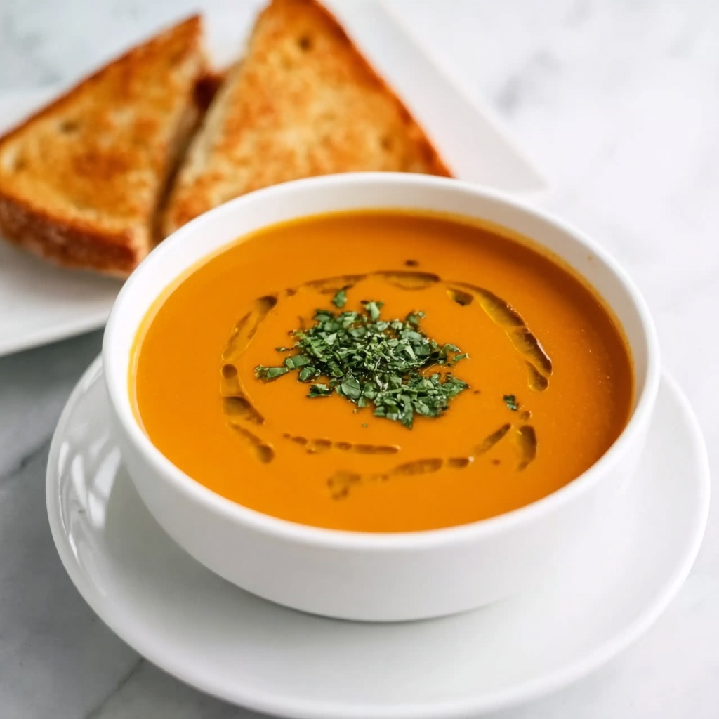 Creamy Tomato Bisque Soup Recipe - Recipe Image