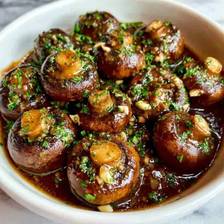 Balsamic Soy Roasted Garlic Mushrooms Recipe