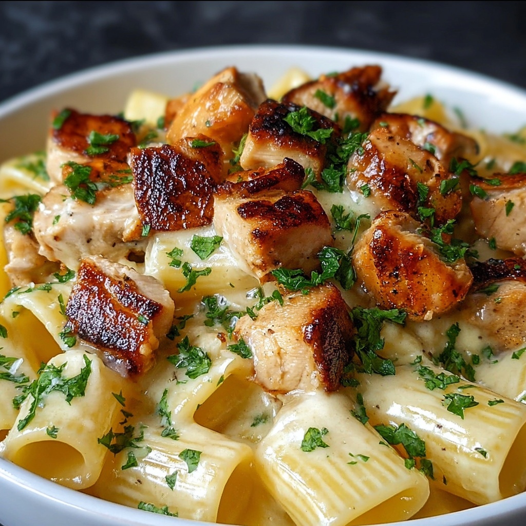 Creamy Parmesan Chicken Rigatoni Recipe - Recipe Image