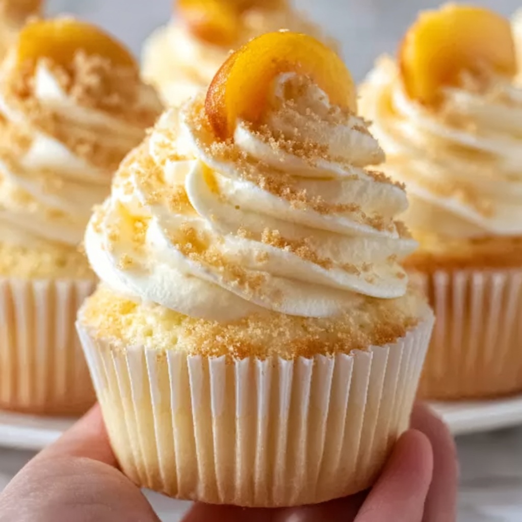 Honey Peach Cream Cheese Cupcakes Recipe - Recipe Image