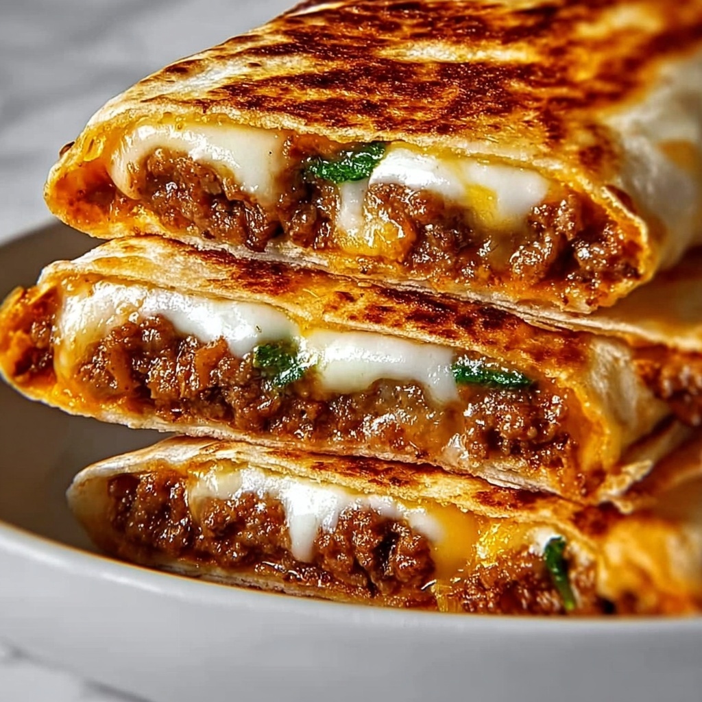 Cheesy Beef Burritos with Crispy Fries Recipe - Recipe Image