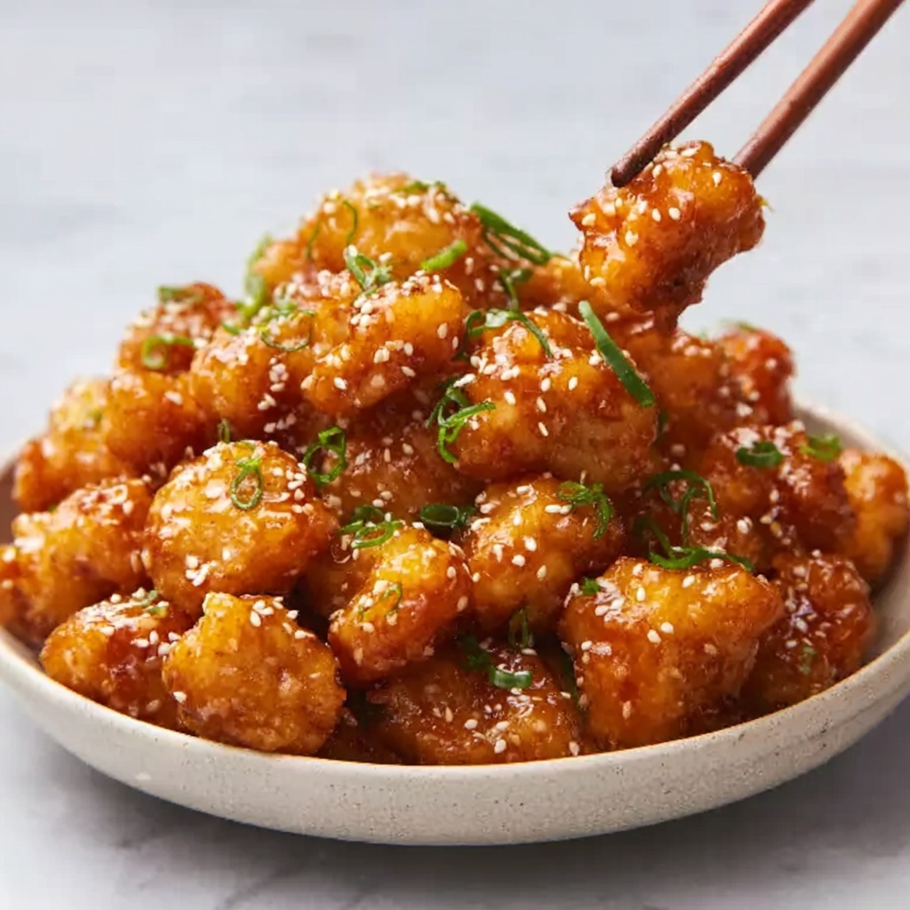 Crispy Chinese Honey Garlic Chicken Recipe - Recipe Image