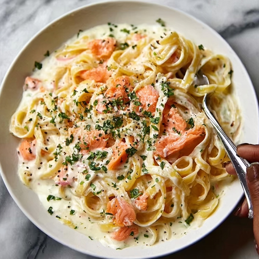 Smoked Salmon Carbonara Recipe - Recipe Image