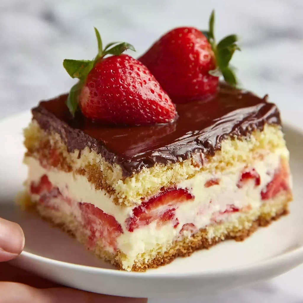 Strawberry Eclair Cake Recipe - Recipe Image