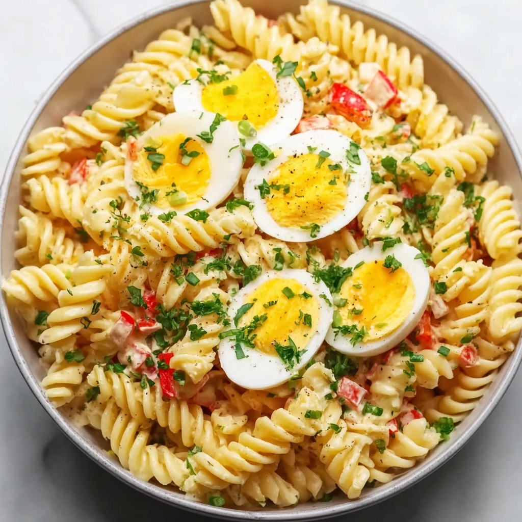 Deviled Egg Pasta Salad Recipe - Recipe Image