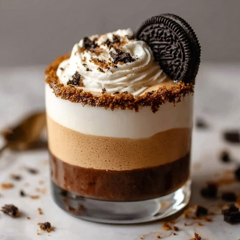 Creamy Espresso Mocha Mocktail with Oreo Crunch Recipe - Recipe Image