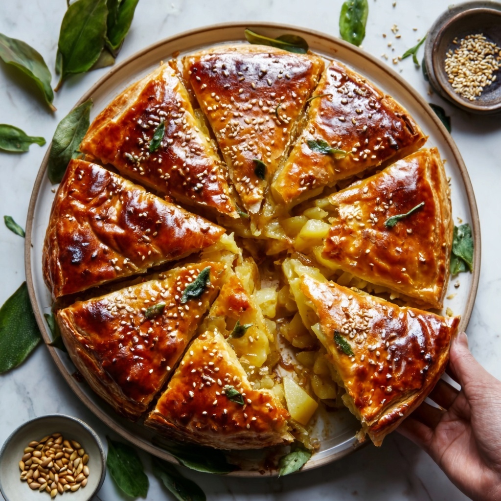 Samosa Pie with Spiced Chicken and Potato Filling Recipe - Recipe Image