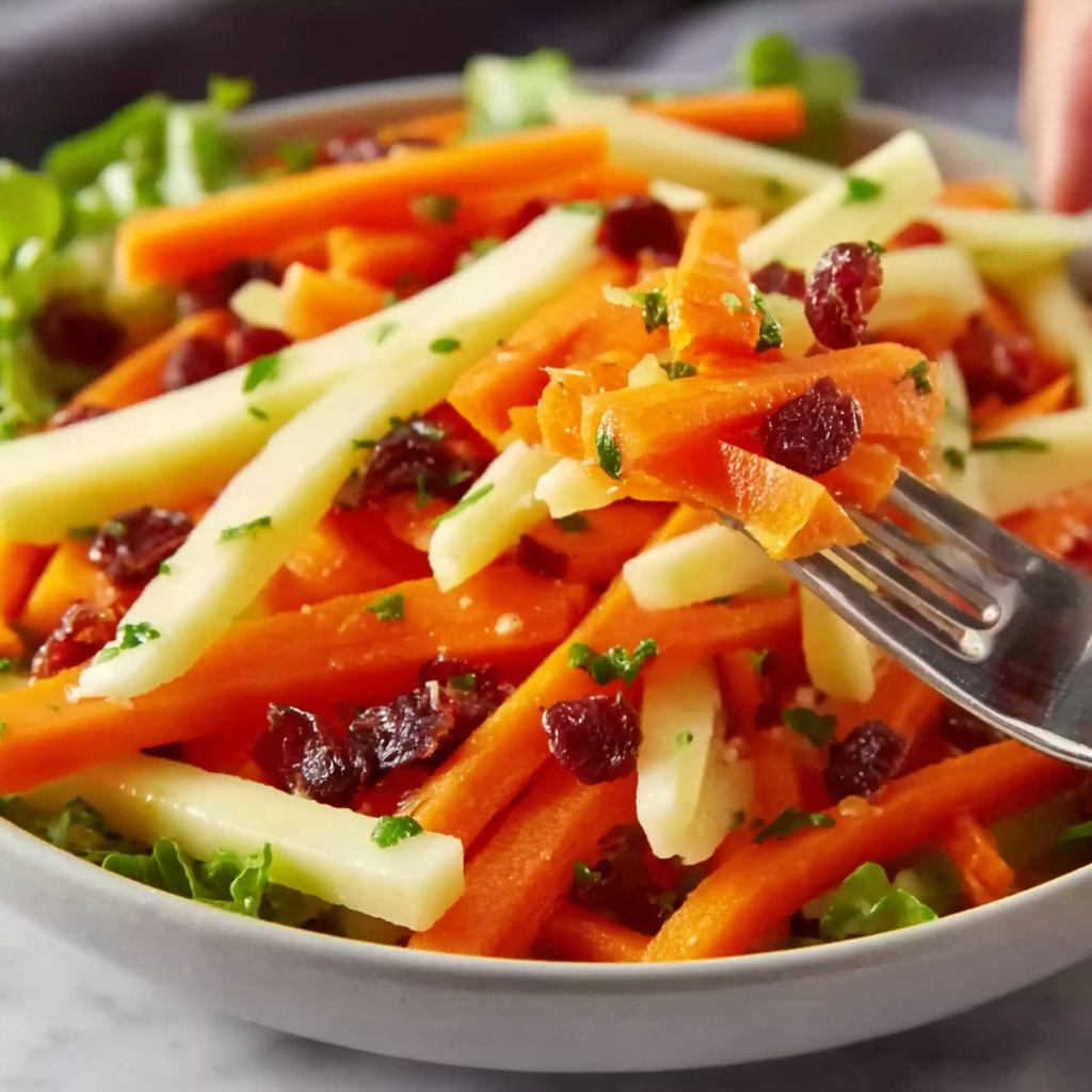 Crunchy Apple & Carrot Salad with Creamy Citrus Dressing Recipe - Recipe Image
