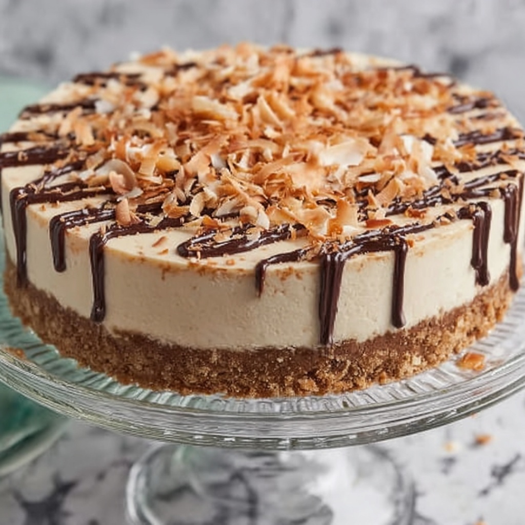 Toasted Samoa Cheesecake Recipe - Recipe Image