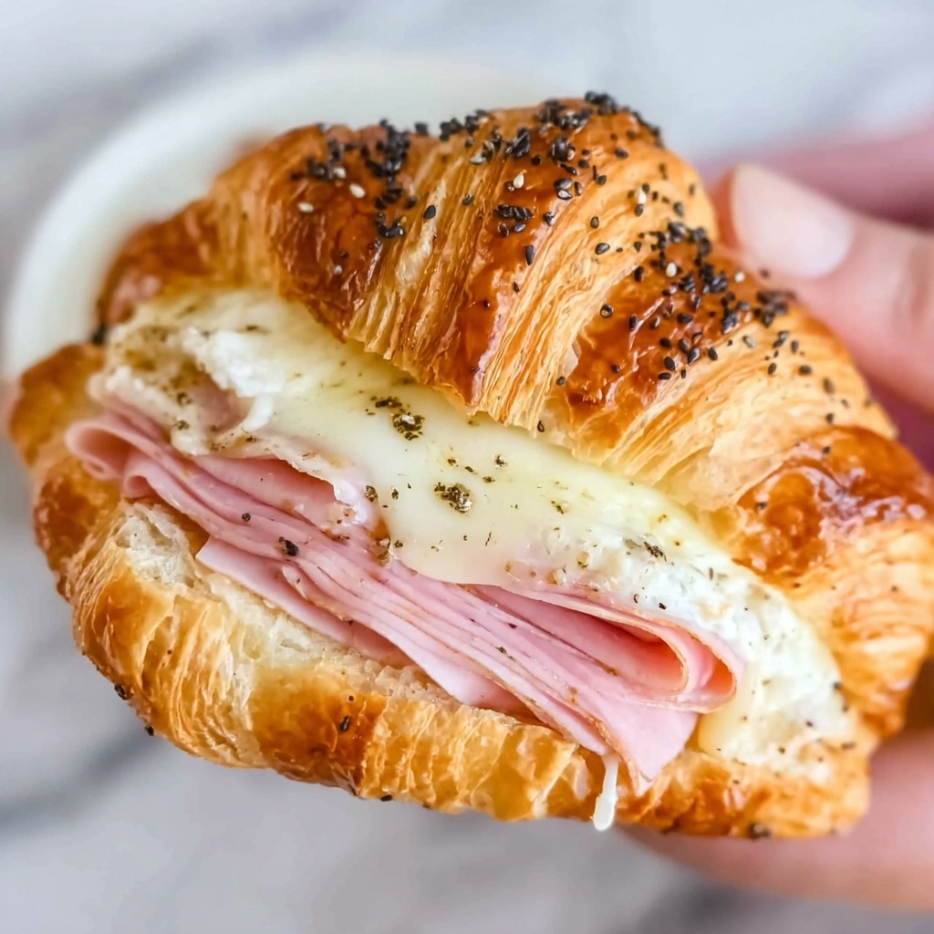 Savory Ham and Cheese Croissant Delights Recipe - Recipe Image