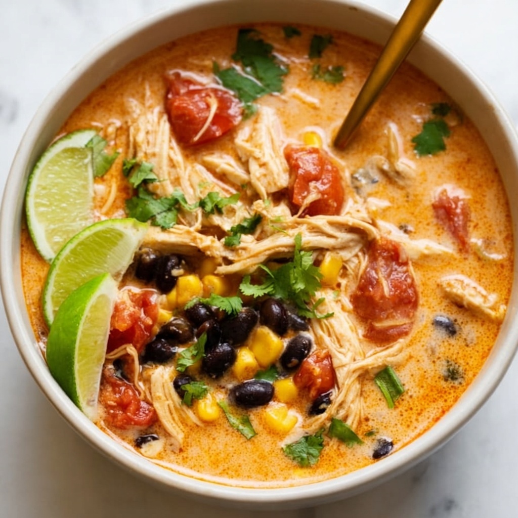 Creamy Chicken Enchilada Soup Recipe - Recipe Image