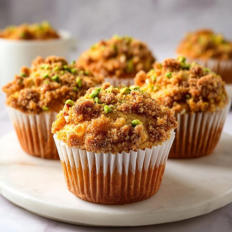 Irresistible Pistachio Muffins With Pistachio Crumble Topping Recipe