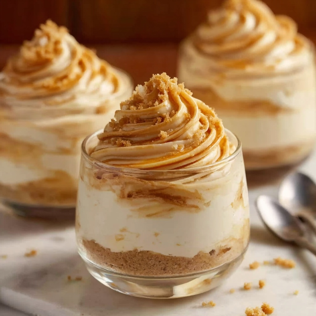 No-Bake Mini Pumpkin Cheesecakes Recipe - Recipe Image